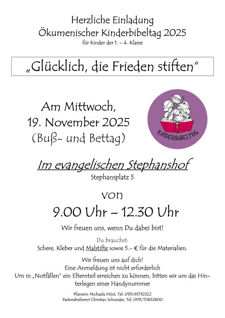 Einladung Kinderbibeltag